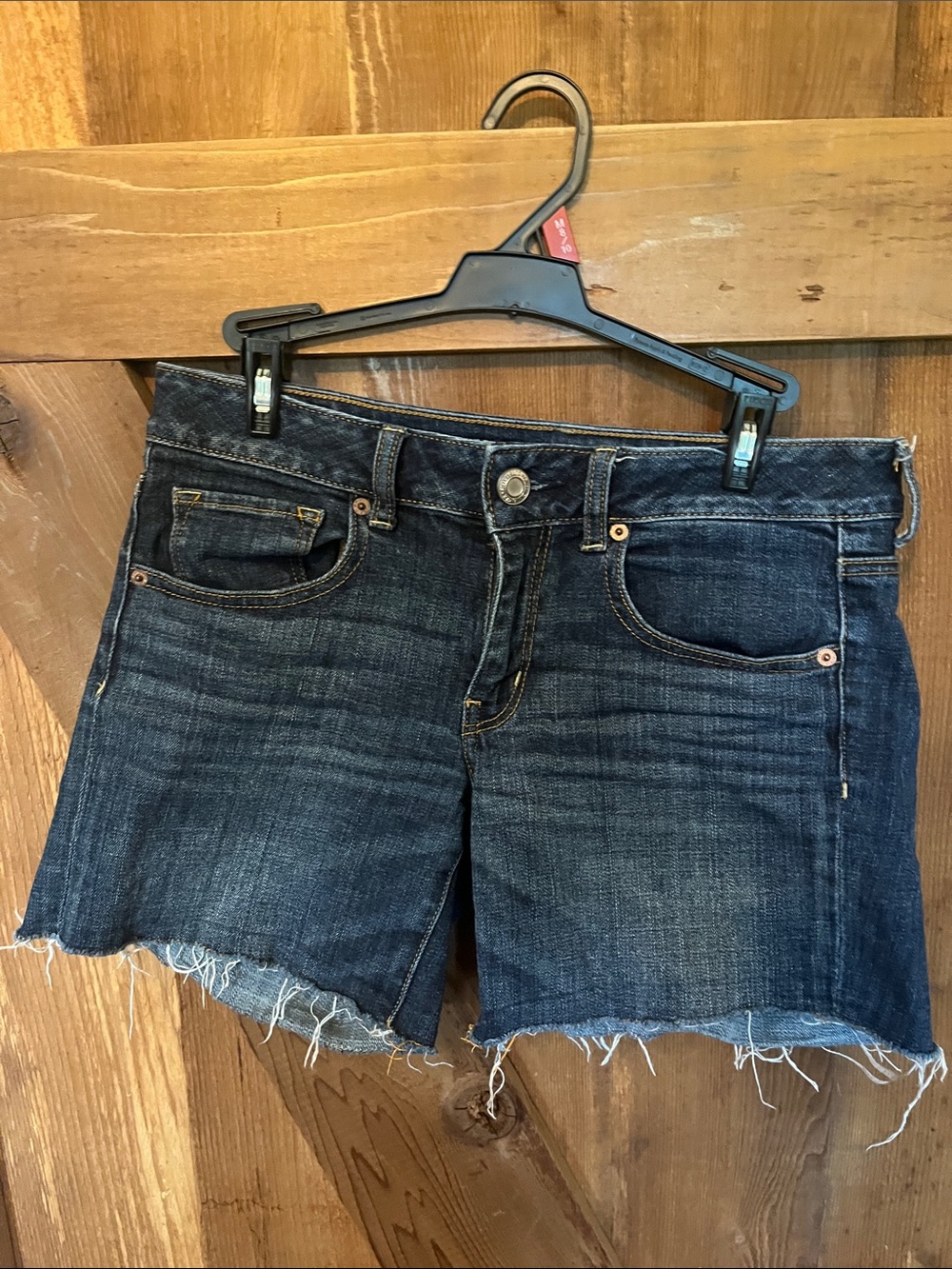 American Eagle Outfitters Dark Blue Denim Cutoff Shorts